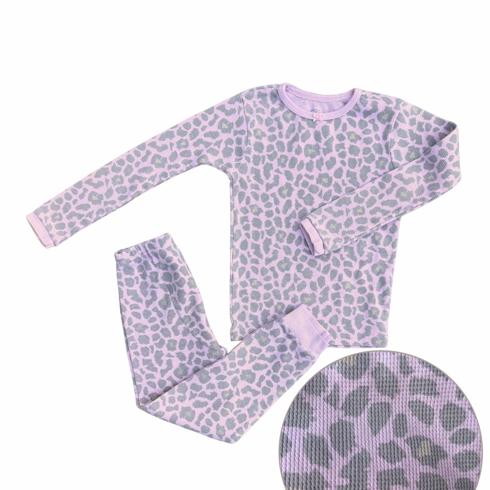 Lilac Leopard Kids Pajama Set